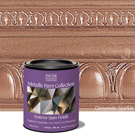 Metallic Paint Collection Qt Modern Masters Cinnamon Sparkle Exterior Water-Based Decorative Metallic Paint, Satin Finish 337167