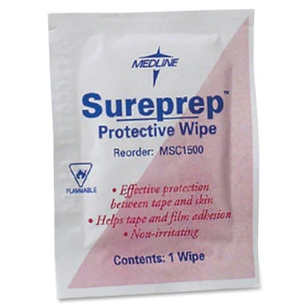 Medline SurePrep Skin Protectant Wipe, 1 mL, 50PK MSC1500Z