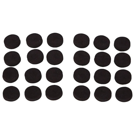 Prosource Furniture Gripper Pad, SBR, Black, 1/2 in Dia, 7/64 in Thick, Round FE-50710-PS