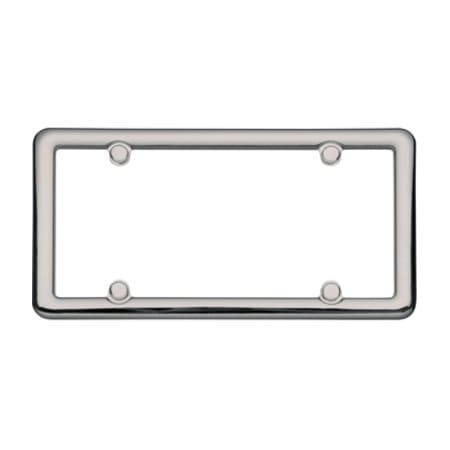 Cruiser Accessories Nouveau License Plate Frame- Black Chrome With fastener caps 20680
