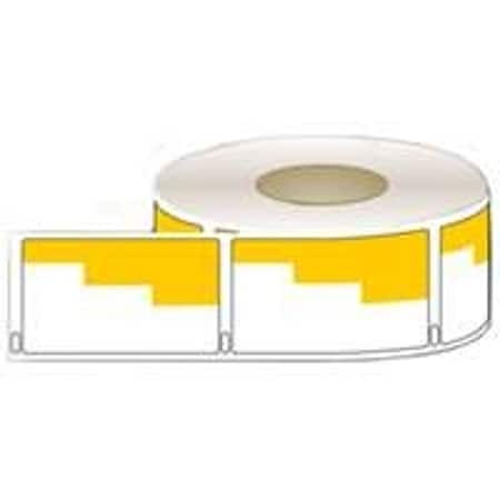 Centurion Bin Label, 1-1/8 in L, 2 in W, White/Yellow Background 30909 ORG