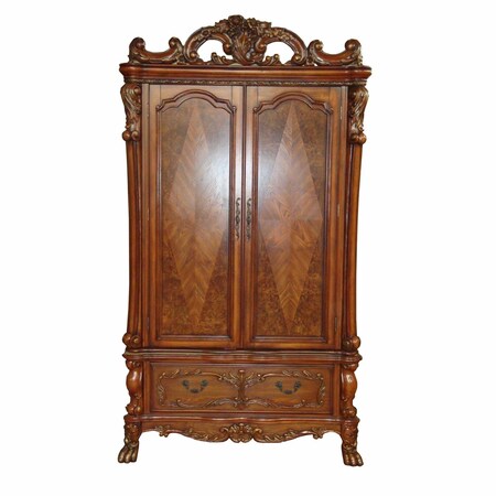 Homeroots 82in Brown Solid And Manufactured Wood 348167