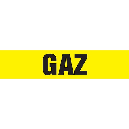 Accuform FRENCH PIPE MARKER GAZ LANGUAGE CRPK345STB