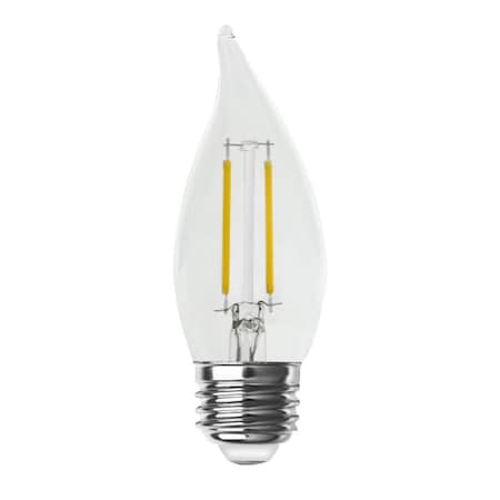 Feit Electric LED Flame Tip, General Purpose, 25 W Equivalent, E26 Lamp Base, Dimmable BPEFC25927CAFIL2