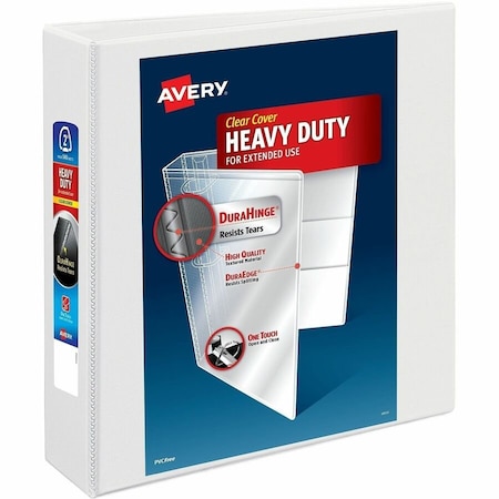 Avery Dennison EZD View Binder, Heavyduty, 2 Cap Whitein 79192