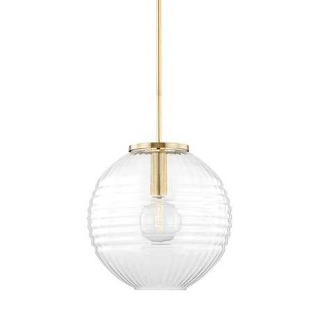 Hudson Valley Lighting Bay Ridge 1 Light Pendant 17 In. Aged Brass 2717-AGB