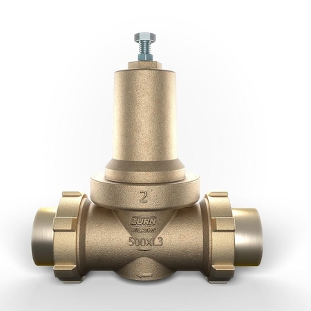 Wilkins 1in 500XL3 PRV 15-75 PSI Dbl Union Fem X Fem Copper Sweat Tap for Gauge Lead Free 1-500XL3DUC