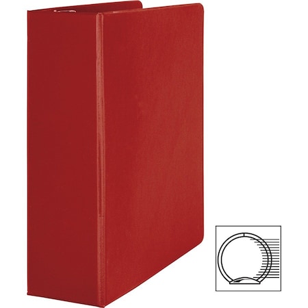 Business Source Basic Round Ring Binders, Red BSN28770