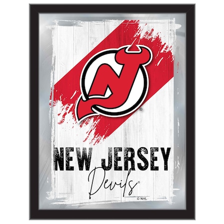 Holland Bar Stool Co New Jersey Devils 17 in.x22 in. Logo Wall Mirror MLogo