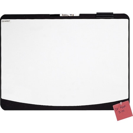 Quartet Cubicle Whiteboard 23.5"x17.5", Black 06355BK