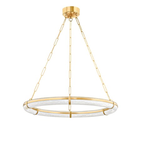 Hudson Valley Lighting Sennett 1 Light Chandelier 30.5 In. Aged Brass 5130-AGB