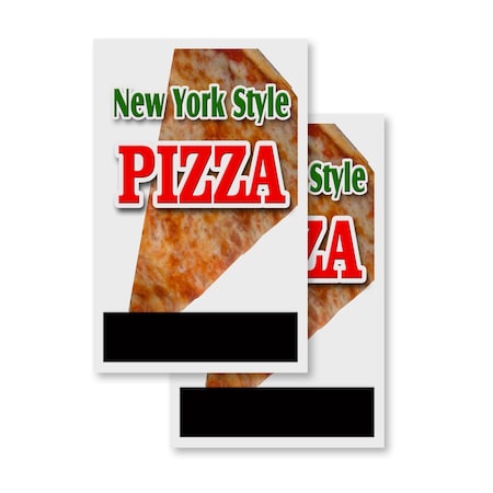 Signmission New York Style Pizza, Vinyl Decals Only 24 Inch x 36 Inch, Vinyl Decal, 2PK DSB-2436-2PACK-New York Style Pizza