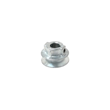 Cdco 5/8" V-Groove Pulley, 5/8" Bore, 1-3/4" OD, 1-1/2" Pitch Dia, 1/2" W x 11/32" Thick Belt, Zinc 175A6