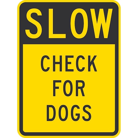 Lyle Slow Check For Dogs, 18x24, Non-Reflective, Yellow G-10882-NA_18x24