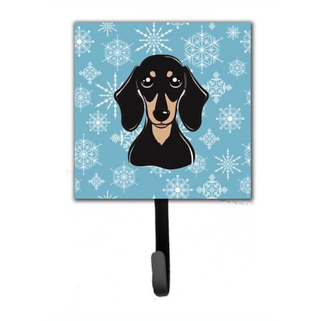 Carolines Treasures Snowflake Smooth Black And Tan Dachshund Leash and Key Holder BB1649SH4