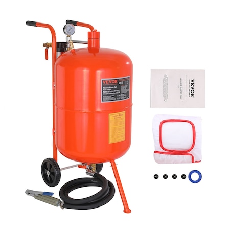 Vevor 20 Gallon Sand Blaster 60-110 PSI High Pressure Sandblaster with 4 Nozzles FF-Q903