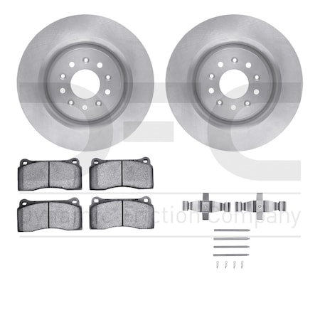 Dynamic Friction Co DFC Brake Rotor with 5000 Brake Pads and Hardware Kit 6512-20082