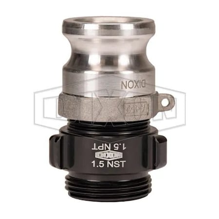 Dixon Global Type F Swivel Adapter, 1-1/2 in, Adapter x Male NST NH, Aluminum G150-F-ALNST