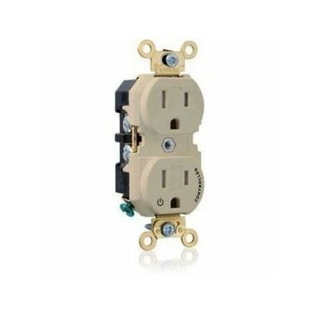 Leviton Extra Heavy Duty Controlled Duplex Receptacle 15 Amp, 125 Volt 5262-1PI