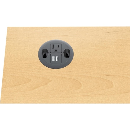 Cloneclon 3 in. Round Power Grommet USB Port Black CL3192678