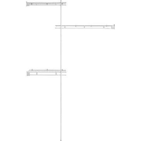 Closetmaid ClosetMaid 1640 Closet Organizer Kit, Steel, White, Vinyl-Coated 1640