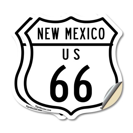 Signmission New Mexico Route Marker Shield Sign Us 6, 6 inch X 6 inch, Vinyl Decal, 2PK SHI-D-2PACK-6-389