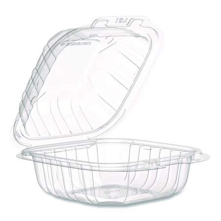 Dart Microwaveable Hinged Containers, ProPlanet, 6.31 x 6.31 x 3, Clear, Plastic, 300/Carton, 300PK 60PPHT1