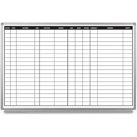 Creative Safety Supply ER Dry-Erase Hospital Whiteboard, 48in x 36in WB10010-48