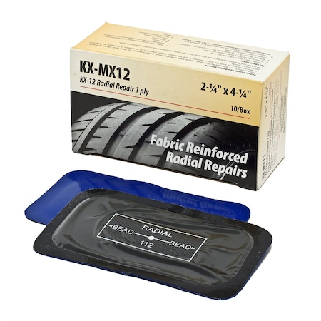 Kex Tire Repair Coi Mx Radial Repair Patch 2-1/4 In. X 4-1/4 In. 57Mm X 108Mm 10 Count KX-MX12