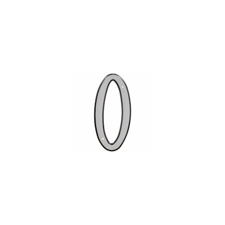 Hillman House Address Number 0, Reflective Silver Plastic, Nail-On, 4 In. 841596