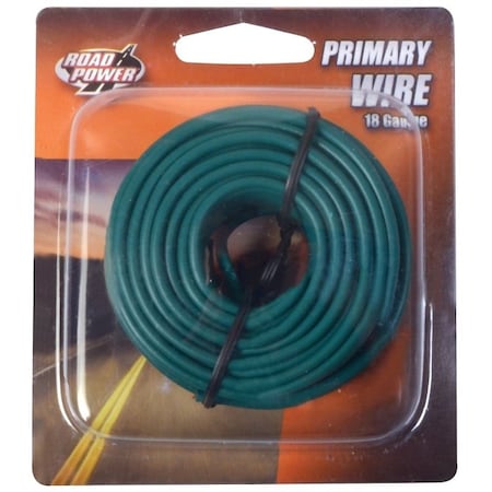 Southwire Road Power Electrical Wire, 18 AWG Wire, 25/60 VAC/VDC, Copper Conductor, Green Sheath, 33 ft L 55835033/18-1-15