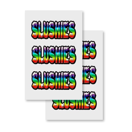 Signmission Slushies, Vinyl Decals Only 24 Inch x 36 Inch, Vinyl Decal, 2PK DSB-2436-2PACK-Slushies
