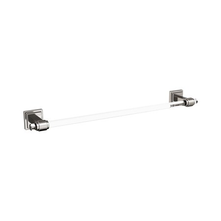 Amerock Glacio Clear/Brushed Nickel Contemporary 18 in 457 mm Towel Bar BH36063CG10