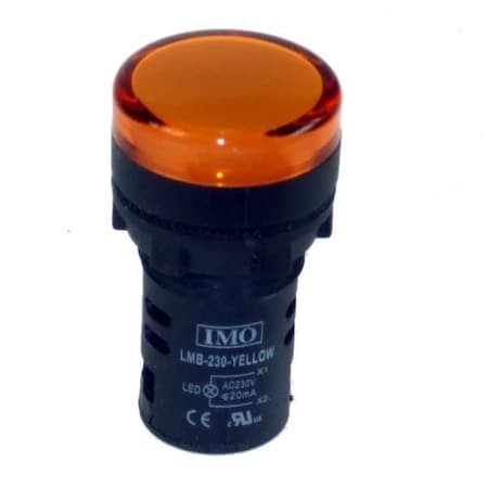 Imo Automation LED Pilot Light 230VAC Yellow IP65 LMB-230-YELLOW