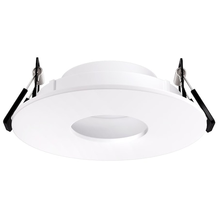Elco Lighting Pex 4in Canless Round Adjustable Reflector, Black with White Trim EKCL4127W