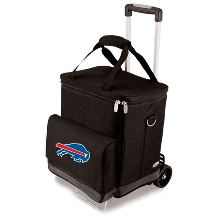 Picnic Time Family Of Brands NFL Buffalo Bills - Cellar 6-Bottle Wine Carrier & Cooler Tote with Trolley 660-85-179-044-2