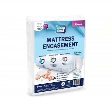 Cleanrest Mattress/Box Spring Protector, 60"W, White 845168015493