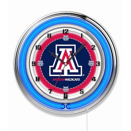 Holland Bar Stool Co University of Arizona Double Neon 19" Clock Clk19ArizUn