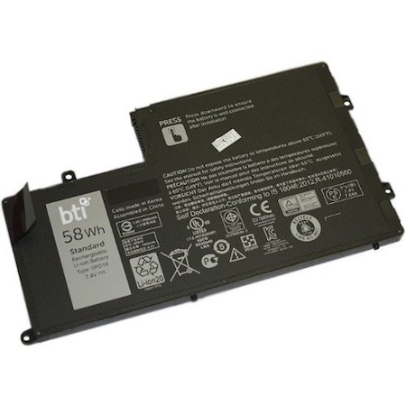 Battery Technology BTI Battery - For Notebook - Battery Rechargeable - 7600 mAh - 7.4 V DC 0PD19-BTI