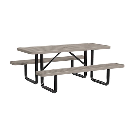 Leisure Craft Rectangle Portable Picnic Table, Beige, 6 ft L T6XPP-BEIGE