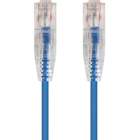 Monoprice Slim Cat6 Utp Cable, 10 ft.Blue 13543