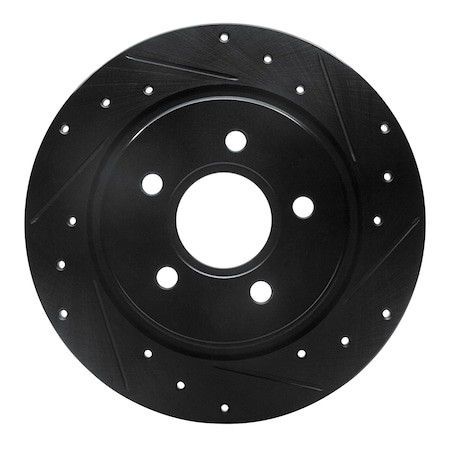Dynamic Friction Co DFC Brake Rotor - Drilled and Slotted - Black 633-27033R