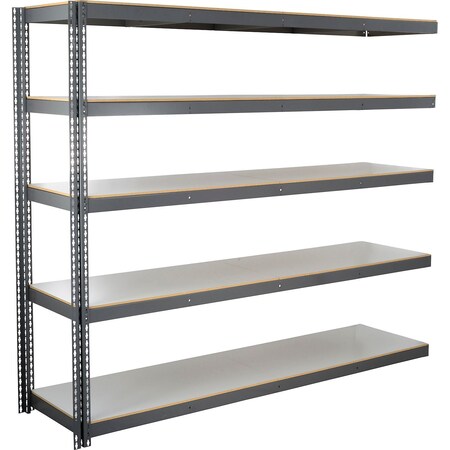 Global Industrial 5 Shelf, Standard Duty Boltless Shelving Add On, 96"Wx24"Dx60"H, Laminate Deck B3164942