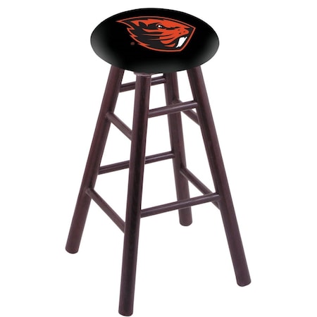 Holland Bar Stool Co Oak Counter Stool, Dark Cherry Finish, Oregon State Seat RC24OSDC