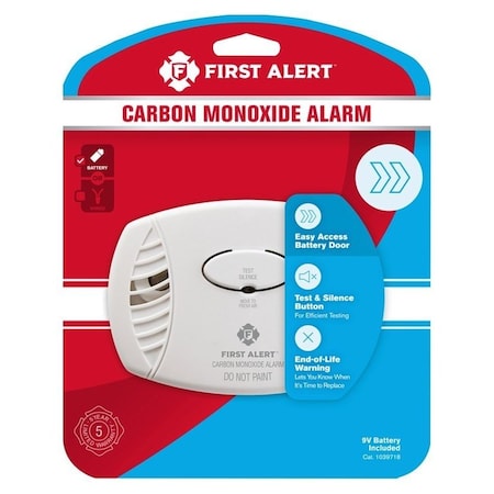 First Alert FIRST ALERT 1039718 Carbon Monoxide Alarm, Battery, White 1039718/CO400