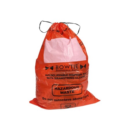 Mtc Bio BowTie Biohazad Bags, 25x35in, 100 per case, 100PK 400708