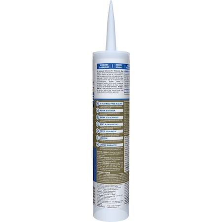 Ge Advanced Silicone Window & Door Sealant Clear 10.1 Oz. Tube 2708920