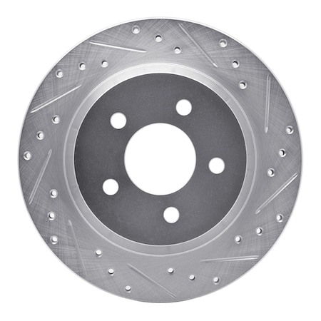 Dfc Premium Silver Drilled & Slotted Brake Rotor, Disc Brake Rotor,  631-54037R