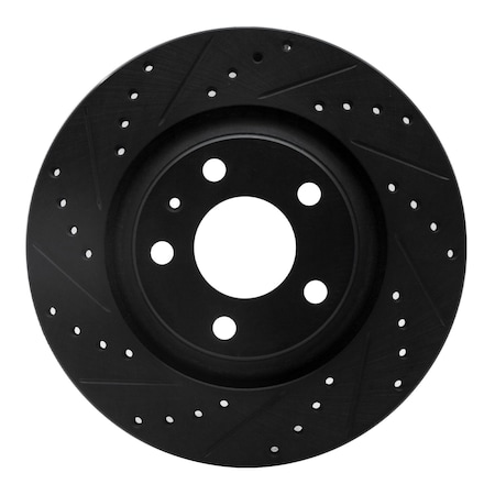 Dynamic Friction Co DFC Brake Rotor - Drilled and Slotted - Black 633-73032L