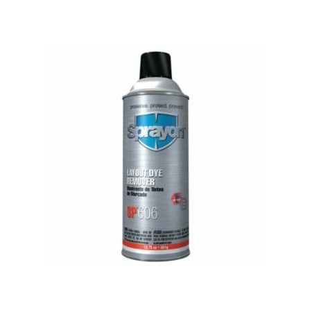 Sprayon Layout Dye Remover, 12.75 oz, Aerosol Can, Odorless, 12PK 425-SC0606000